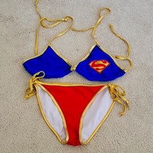 DC Comics Womens Red Supergirl Super Girl Bikini Briefs Panties